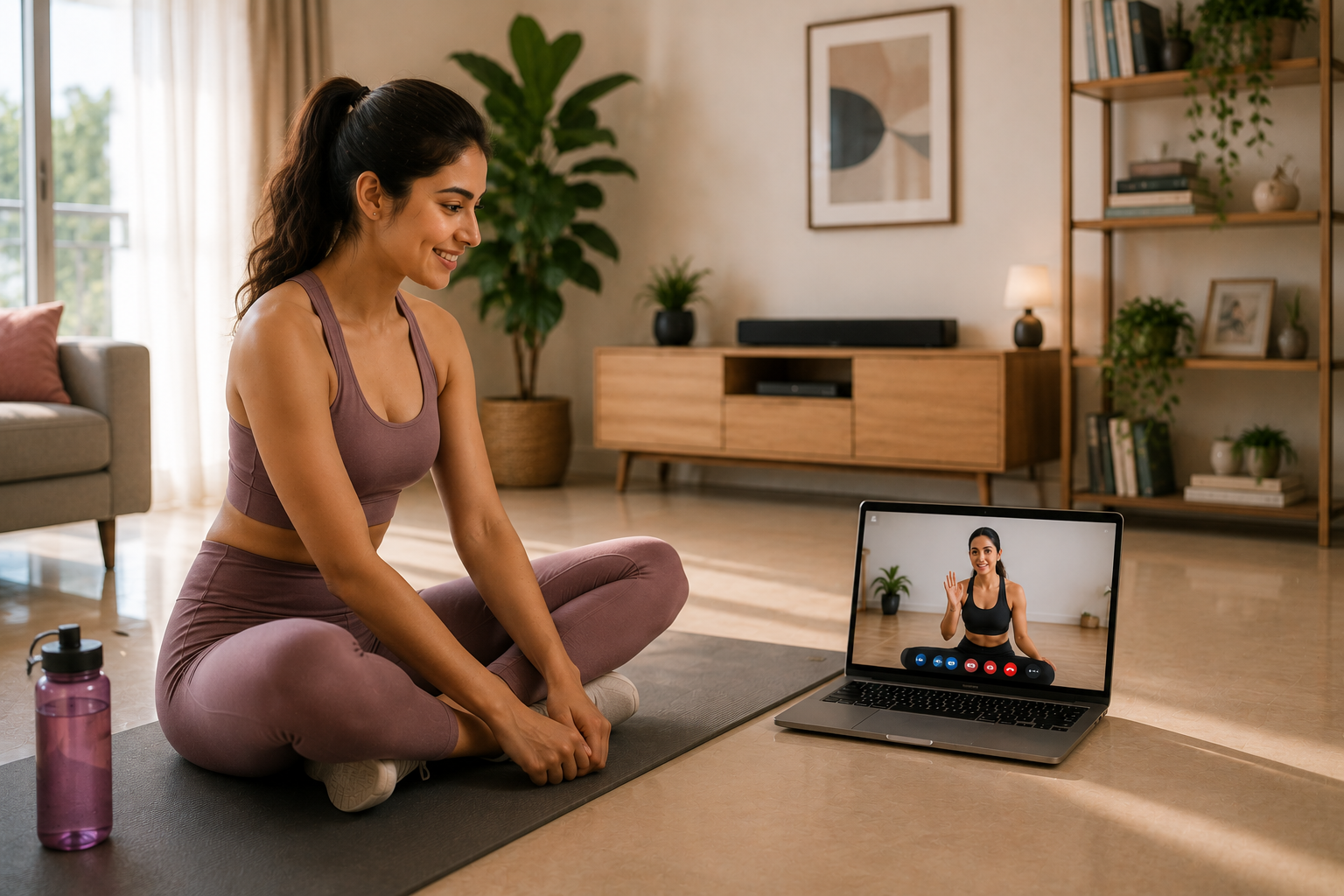 Indian bride-to-be participating in personalized fitness training